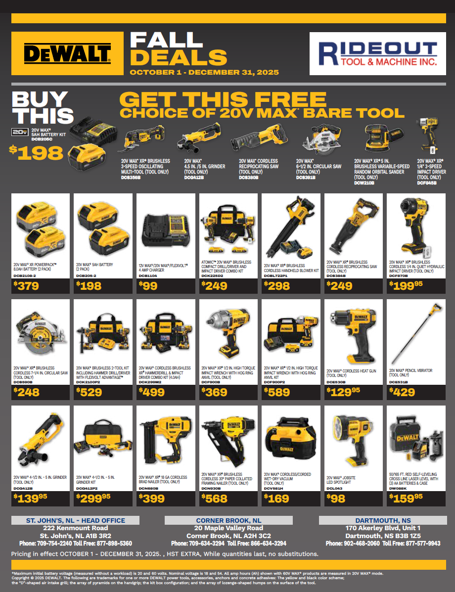 DeWalt Deals Fall 2025