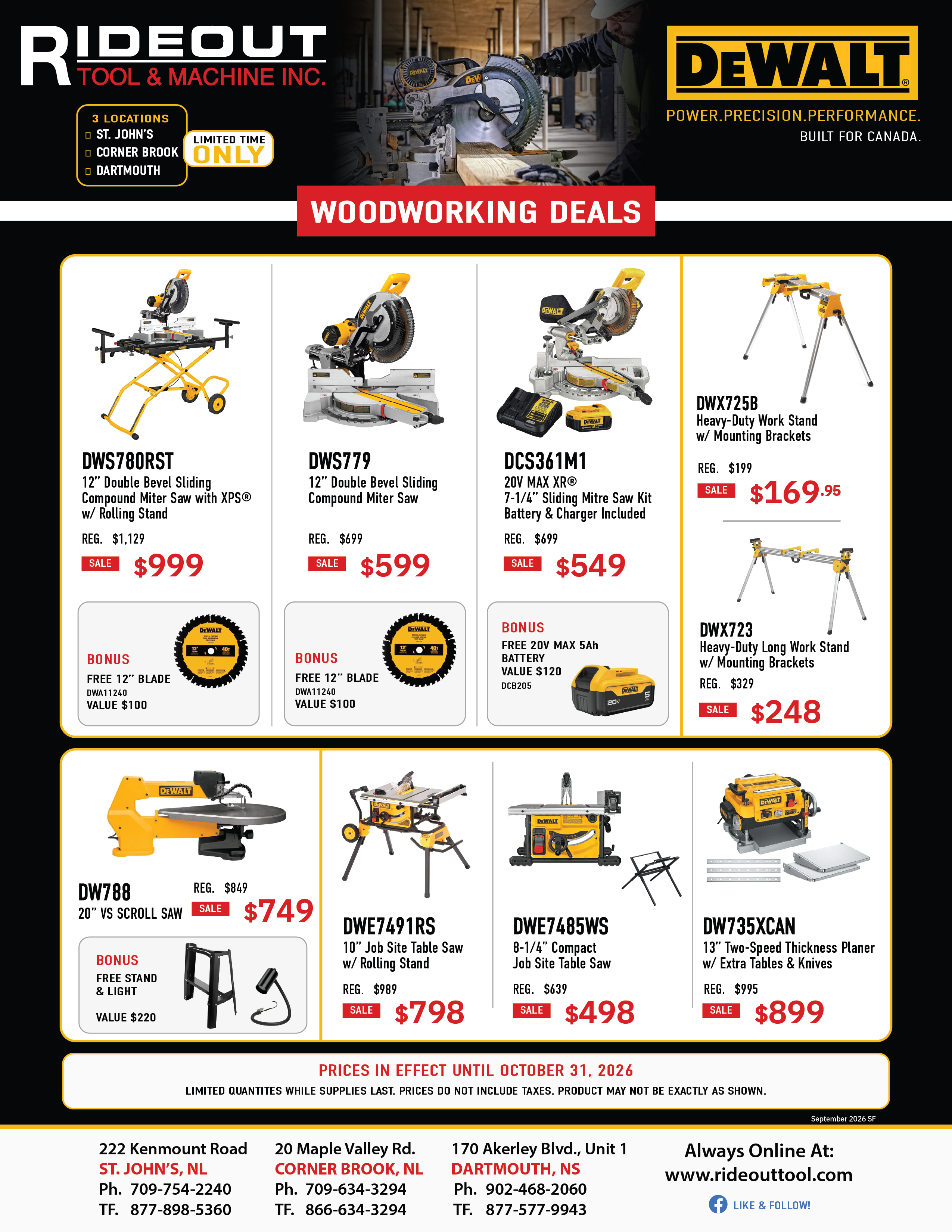 DeWalt Woodworking 2026